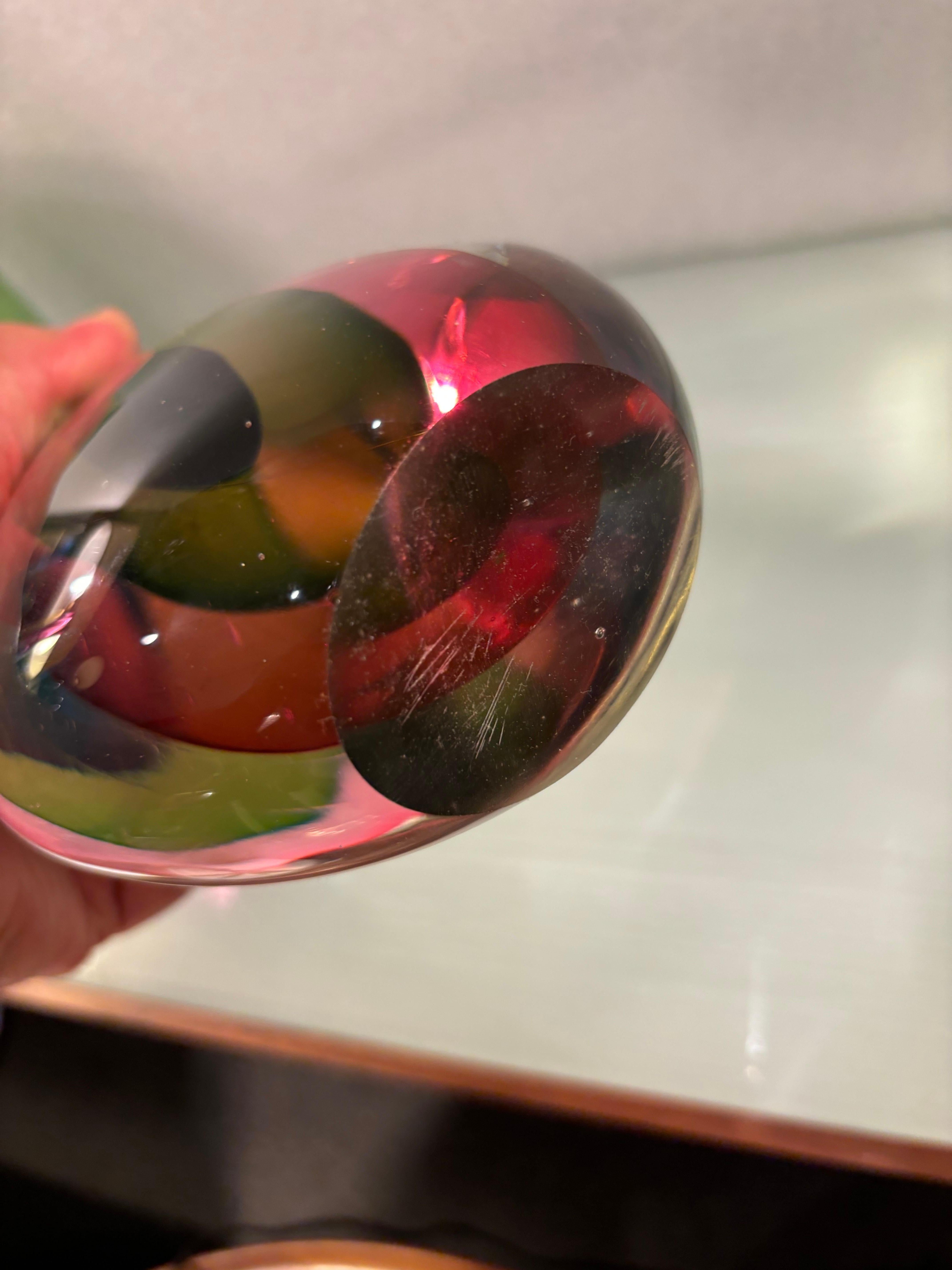 Sculpture Sommerso en verre de Murano italienne des années 1960 par Flavio Poli Bon état - En vente à Philadelphia, PA