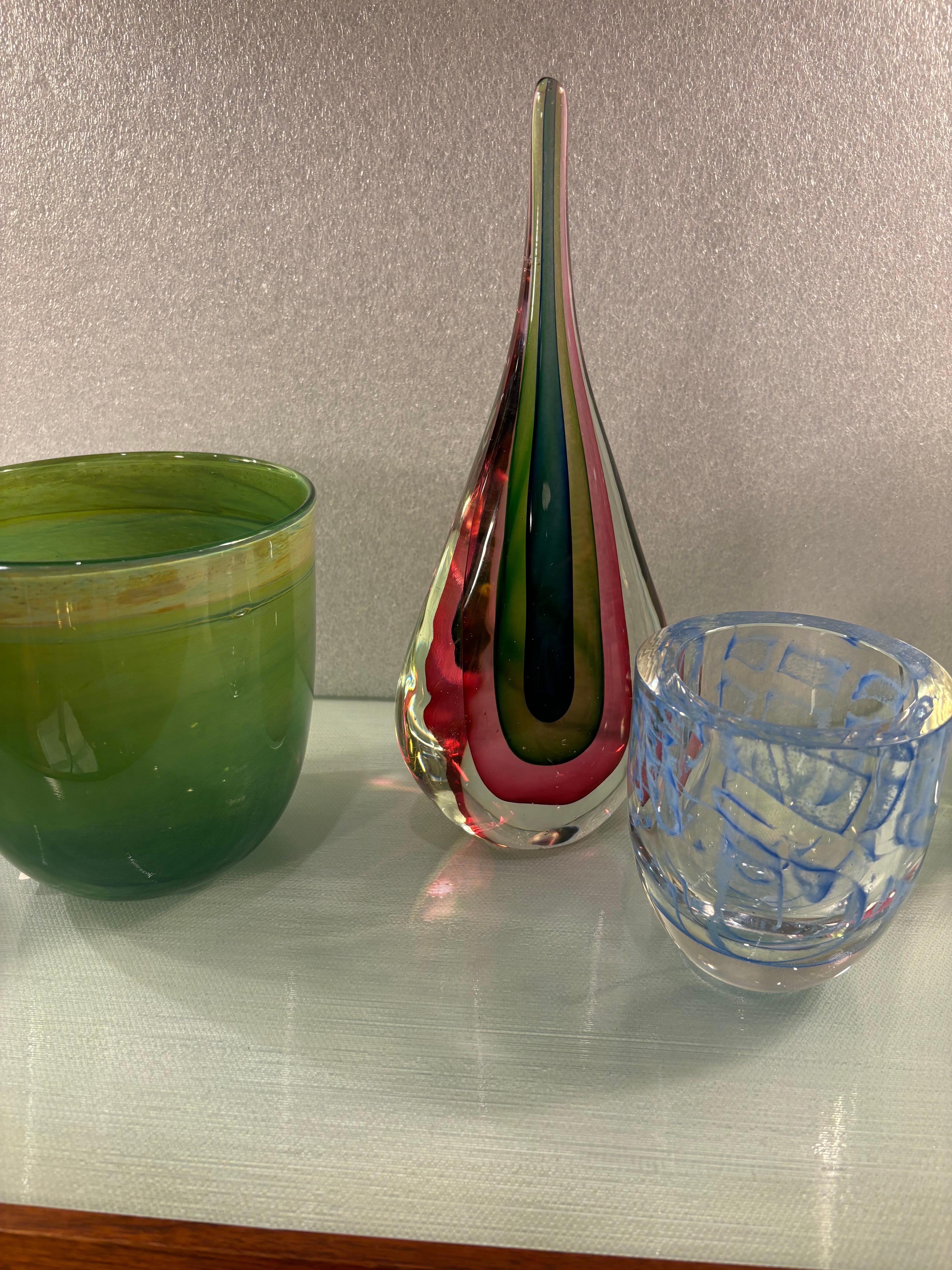 Milieu du XXe siècle Sculpture Sommerso en verre de Murano italienne des années 1960 par Flavio Poli en vente