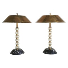 1960S Italian Murano Glass Table Lamps