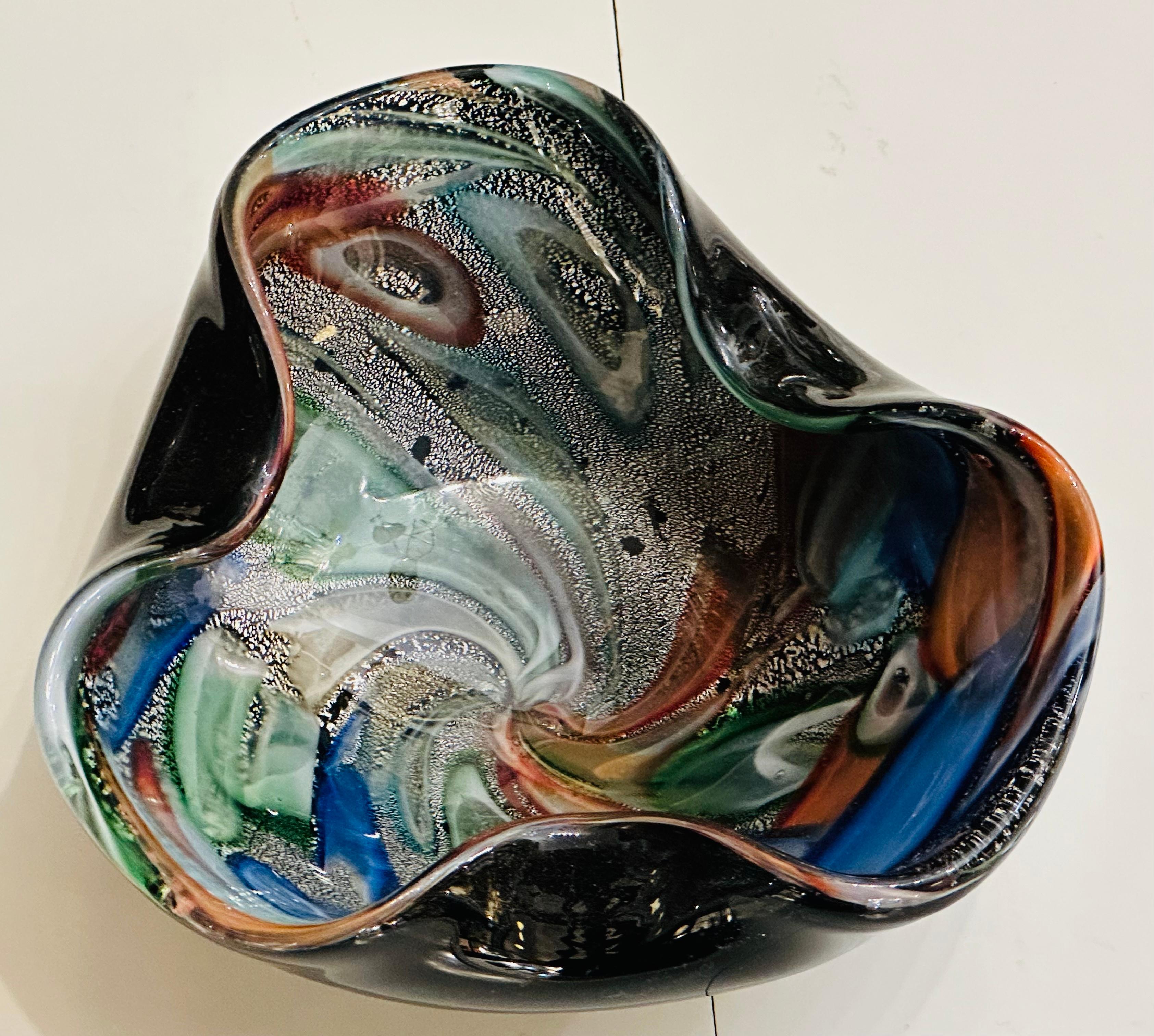 Murano Glass 1960s Italian Murano Millefiori Glass Bowl Attr. Dino Martens & Arte Muranese