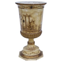 1960s Italian Neo-Classical Style Carved Giltwood Urn Form Side Table