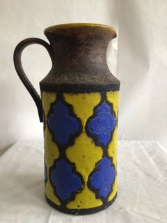 1960s Italian Painted Bicolor Pitcher/Jug