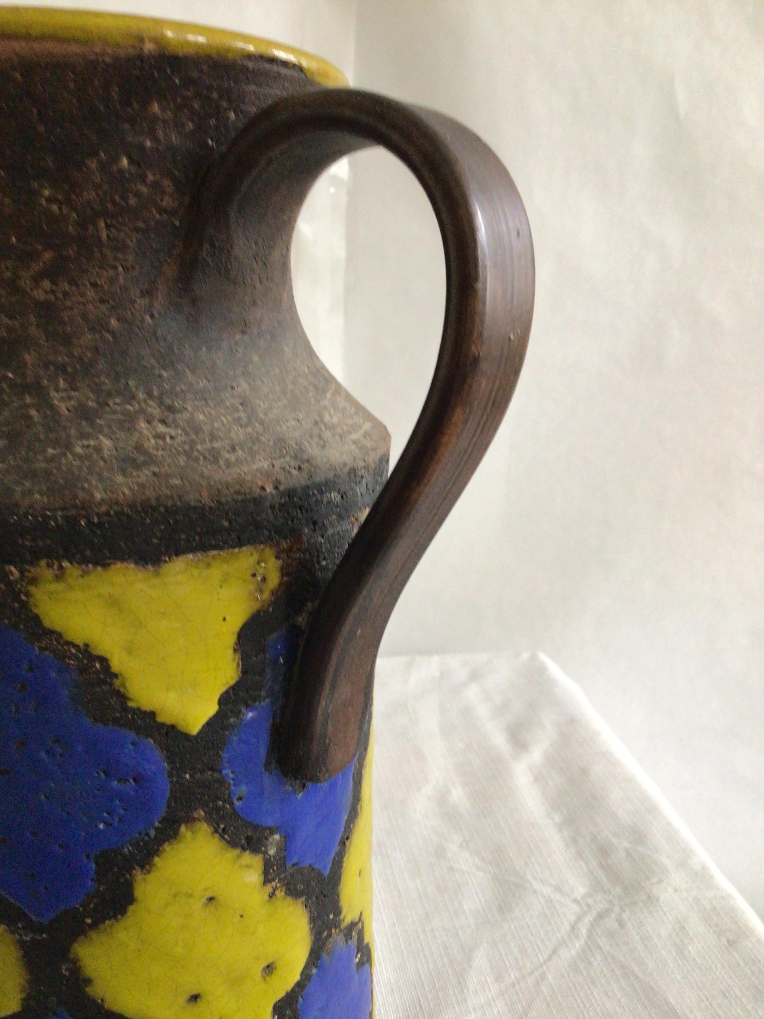 1960s Italian Painted Bicolor Pitcher/Jug For Sale 1