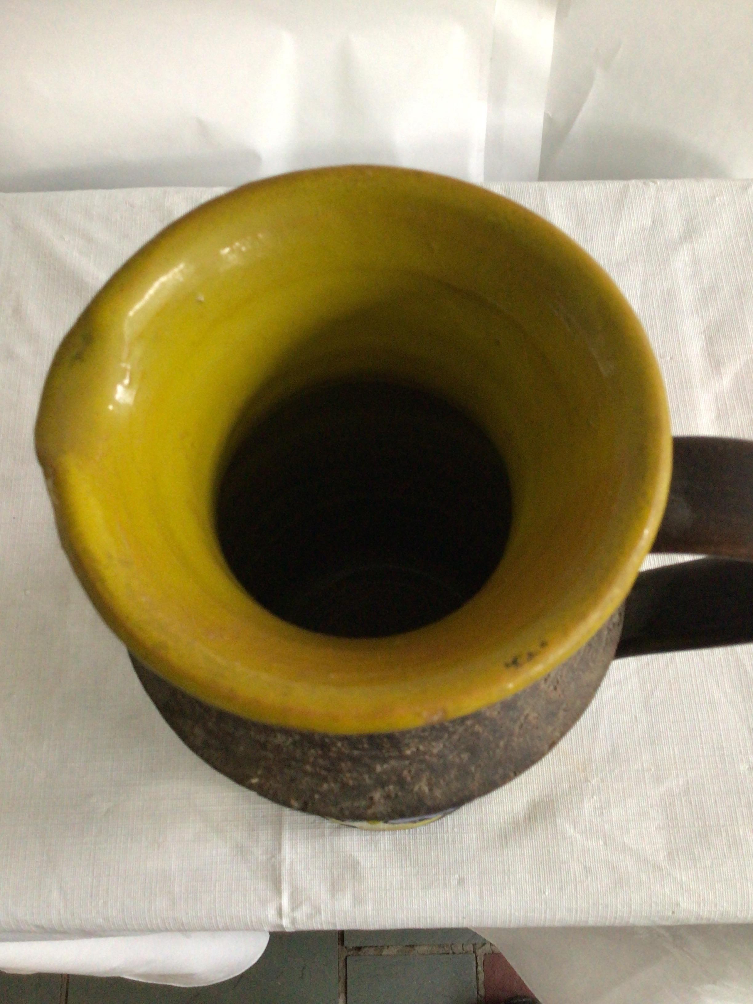 1960s Italian Painted Bicolor Pitcher/Jug For Sale 2