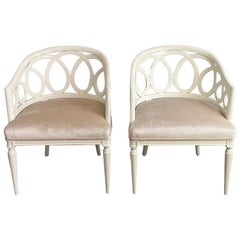 1960s Italian Pair Of Lacquered Armchairs