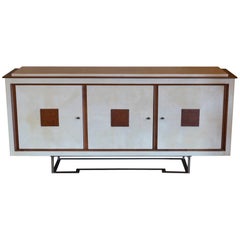 1960s Italian Parchment and Oak Sideboard