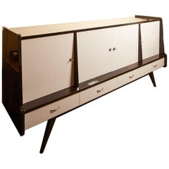 1960s Italian Piano Finish Credenza