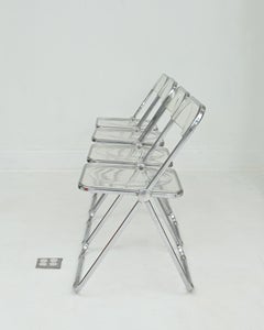 1960s Italian “Plia” Clear Lucite Folding Chair by Giancarlo Piretti for Anonima