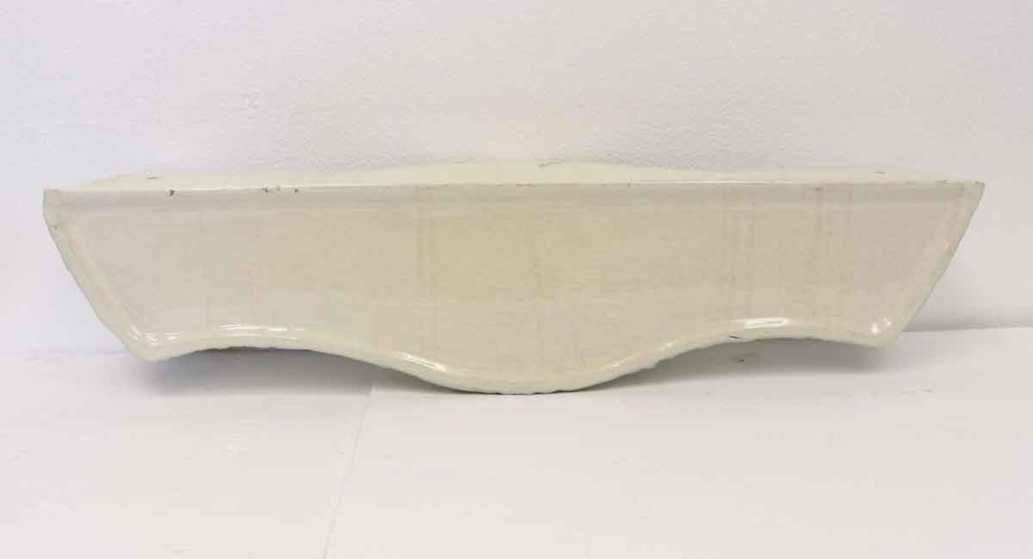 1960s Italian Porcelain Wall Shelf with Floral Details and Crackled Glaze 5