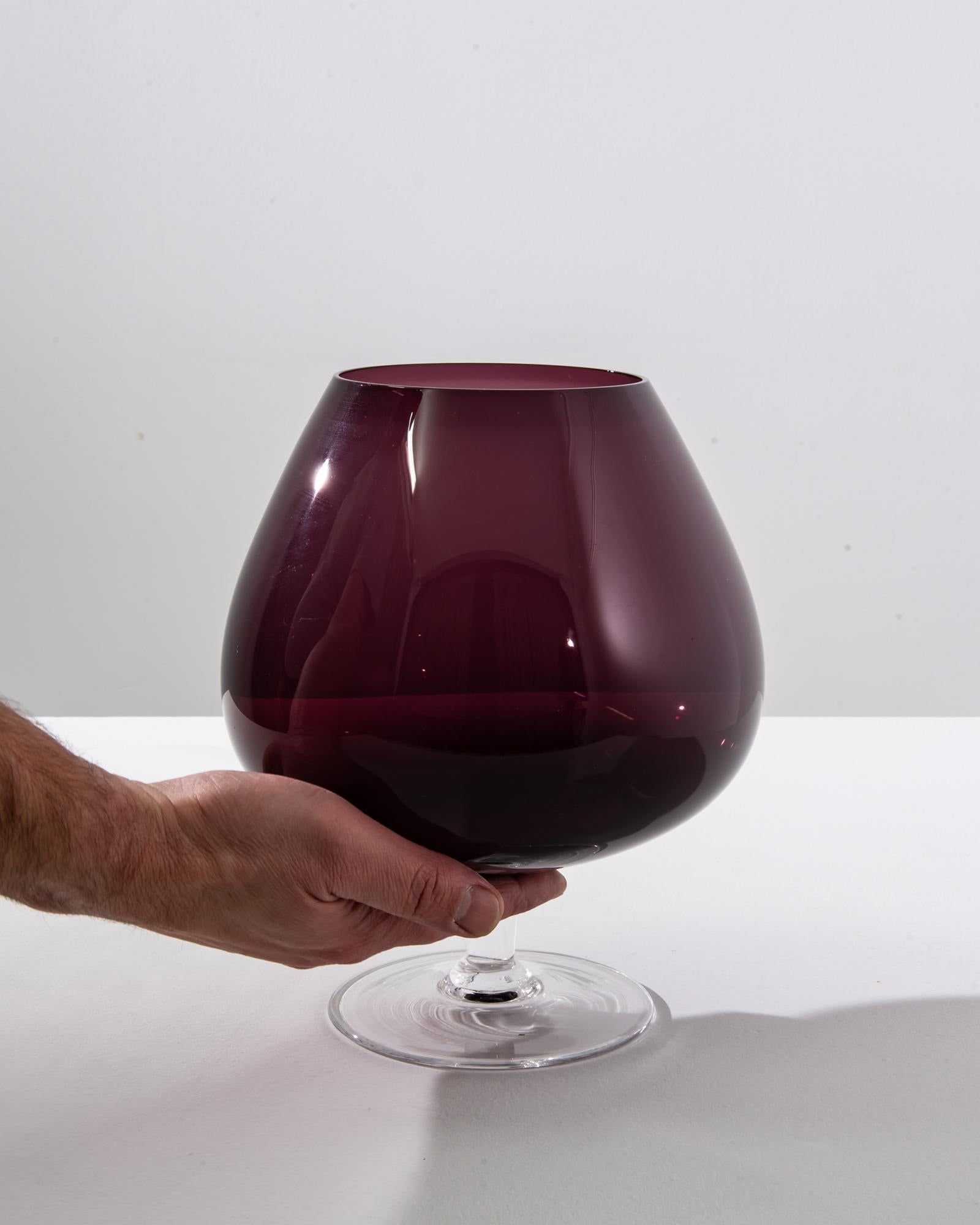 20th Century 1960s Italian Purple Glass Goblet For Sale