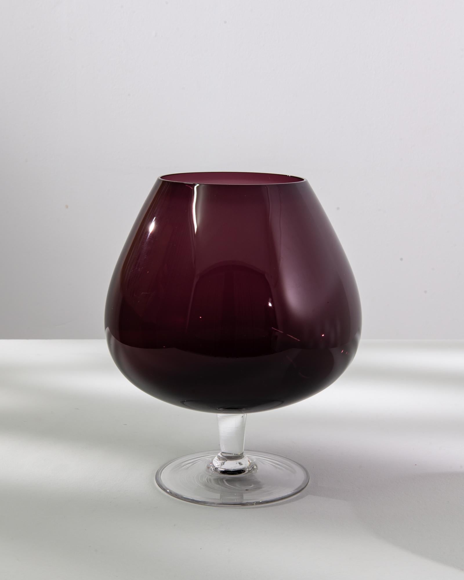 1960s Italian Purple Glass Goblet For Sale 1