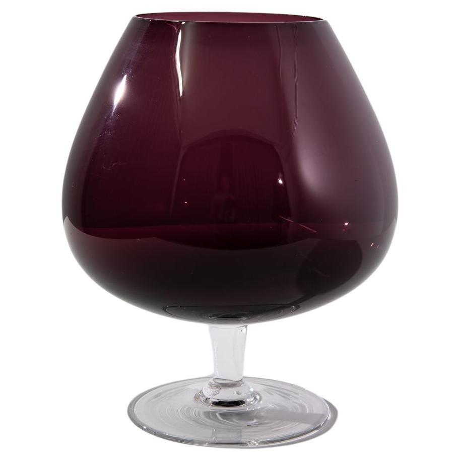 1960s Italian Purple Glass Goblet For Sale