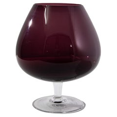 1960s Italian Purple Glass Goblet