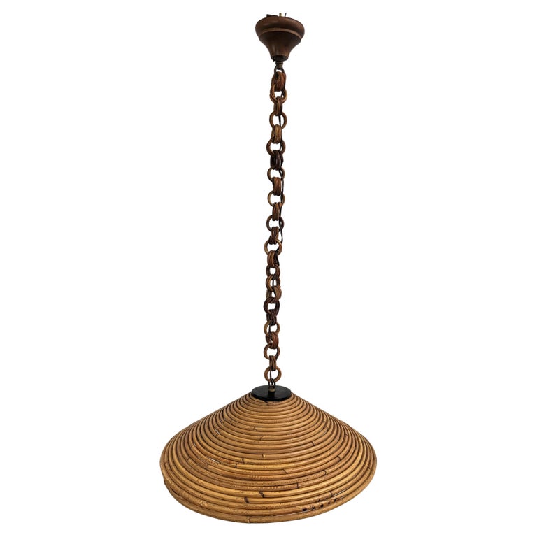 1960er Jahre Italienische Rattan-Bambus-Geflecht-Hngelampe bei 1stDibs  Deutschland