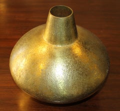 Italian Mid-Century Round Brass Vase by Voltan, 1961
