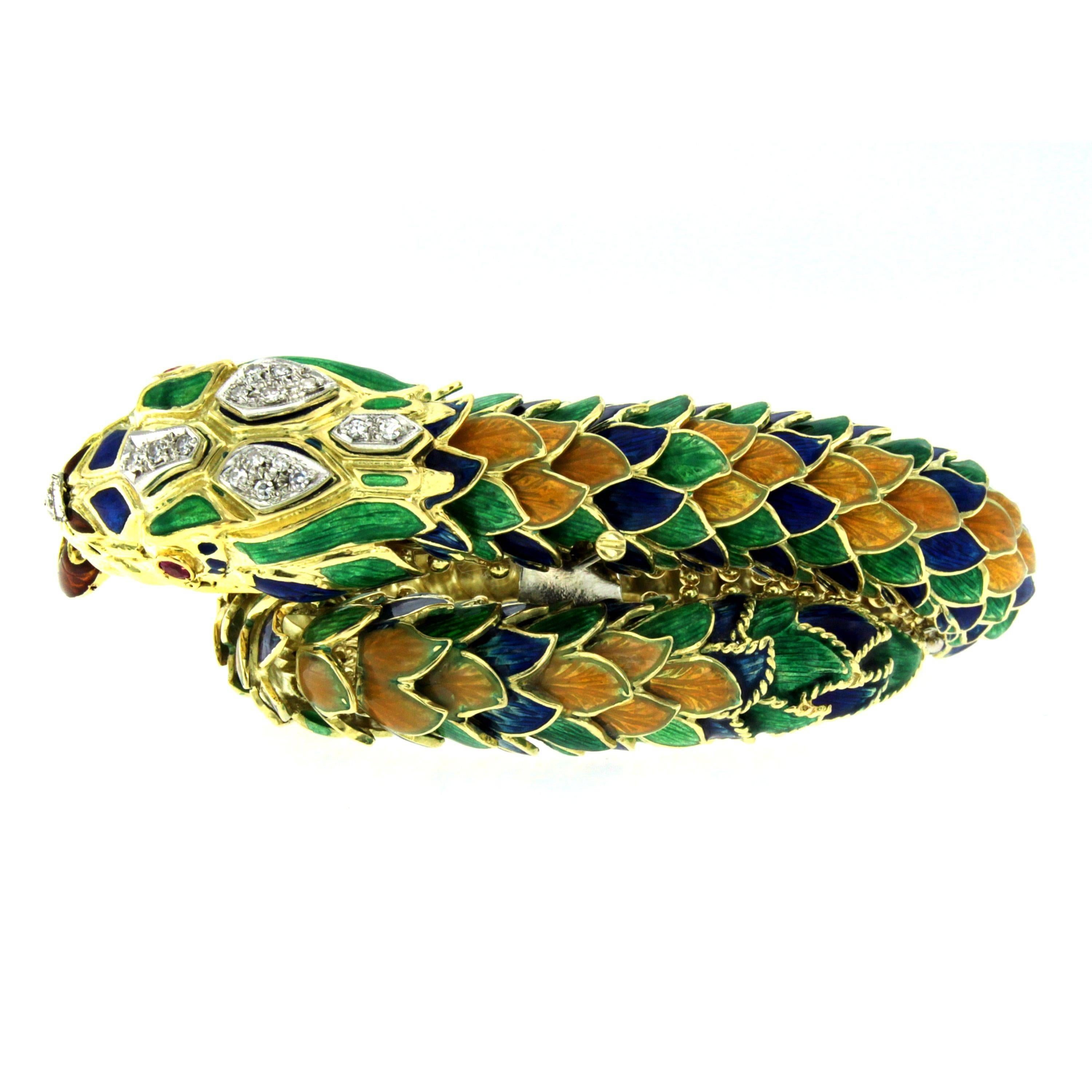 serpentine gold bracelet