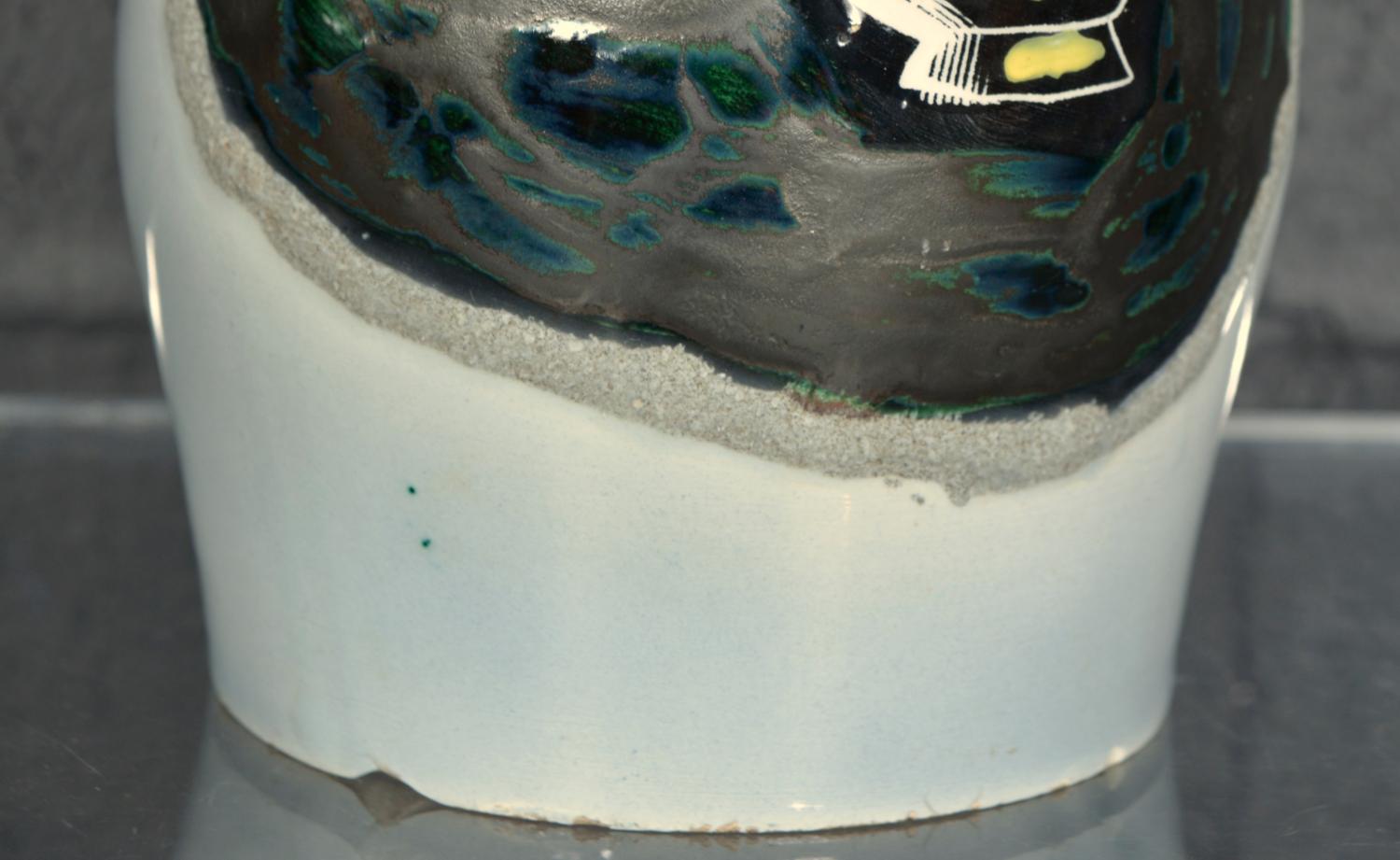 Italienische Sgraffito-Tischlampe aus Keramik, Augusto Giulianelli San Marino, 1960er Jahre im Angebot 11