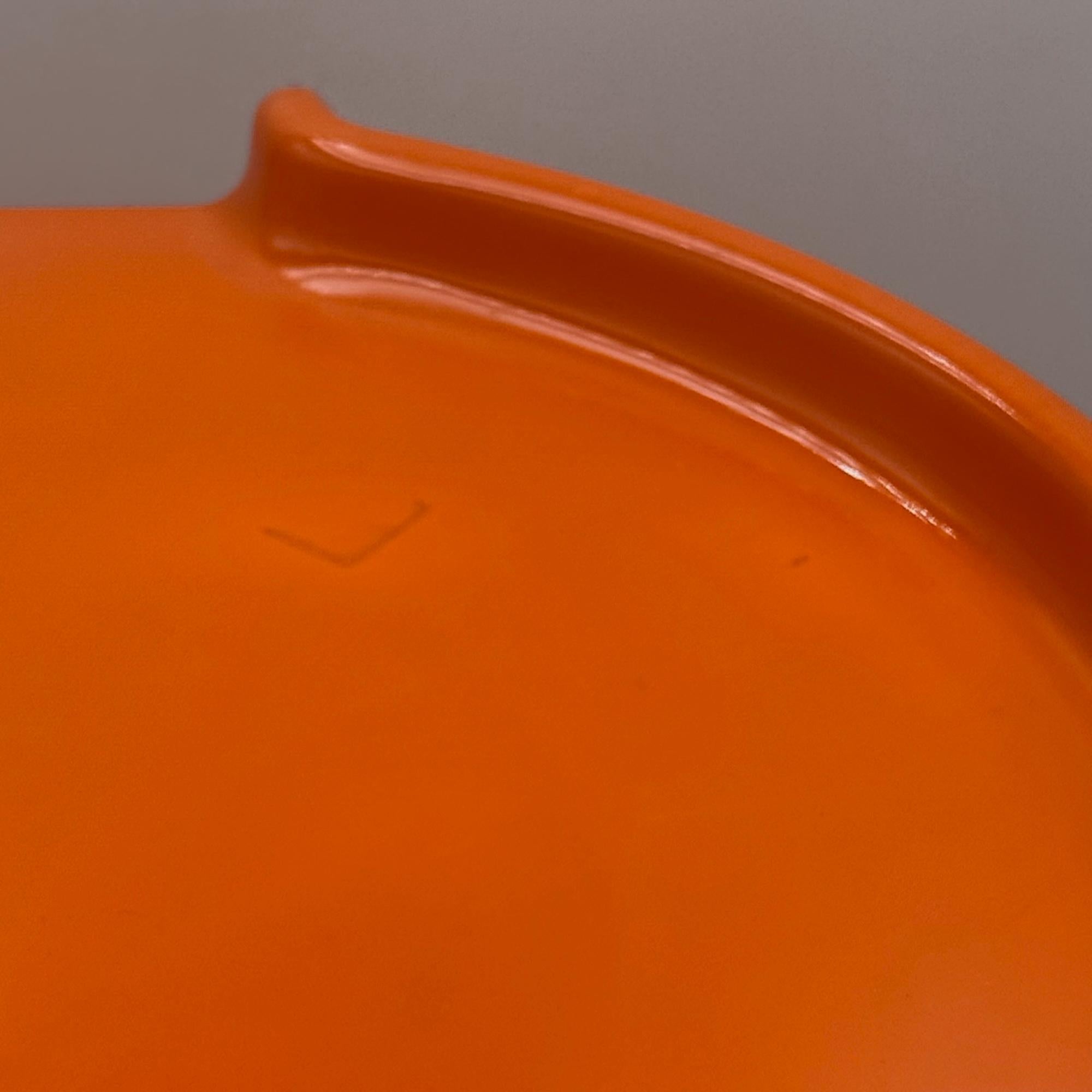 1960s Italian Space Age Giotto Stoppino Tables 4905/6/7 for Kartell, Orange Set For Sale 2