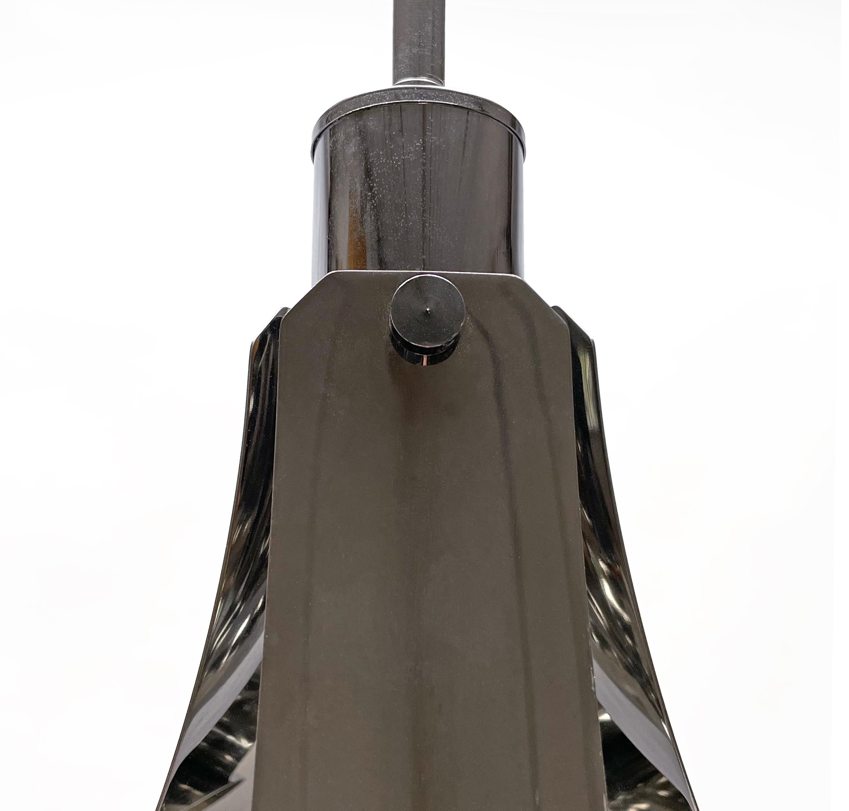 1960s Italian Space Age Mazzega Sompex Secon Nylon Thread Pendant Light, Italy For Sale 2