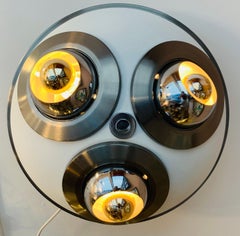 1960s Italian Space Age UFO Flush Mount Ceiling or Wall Light