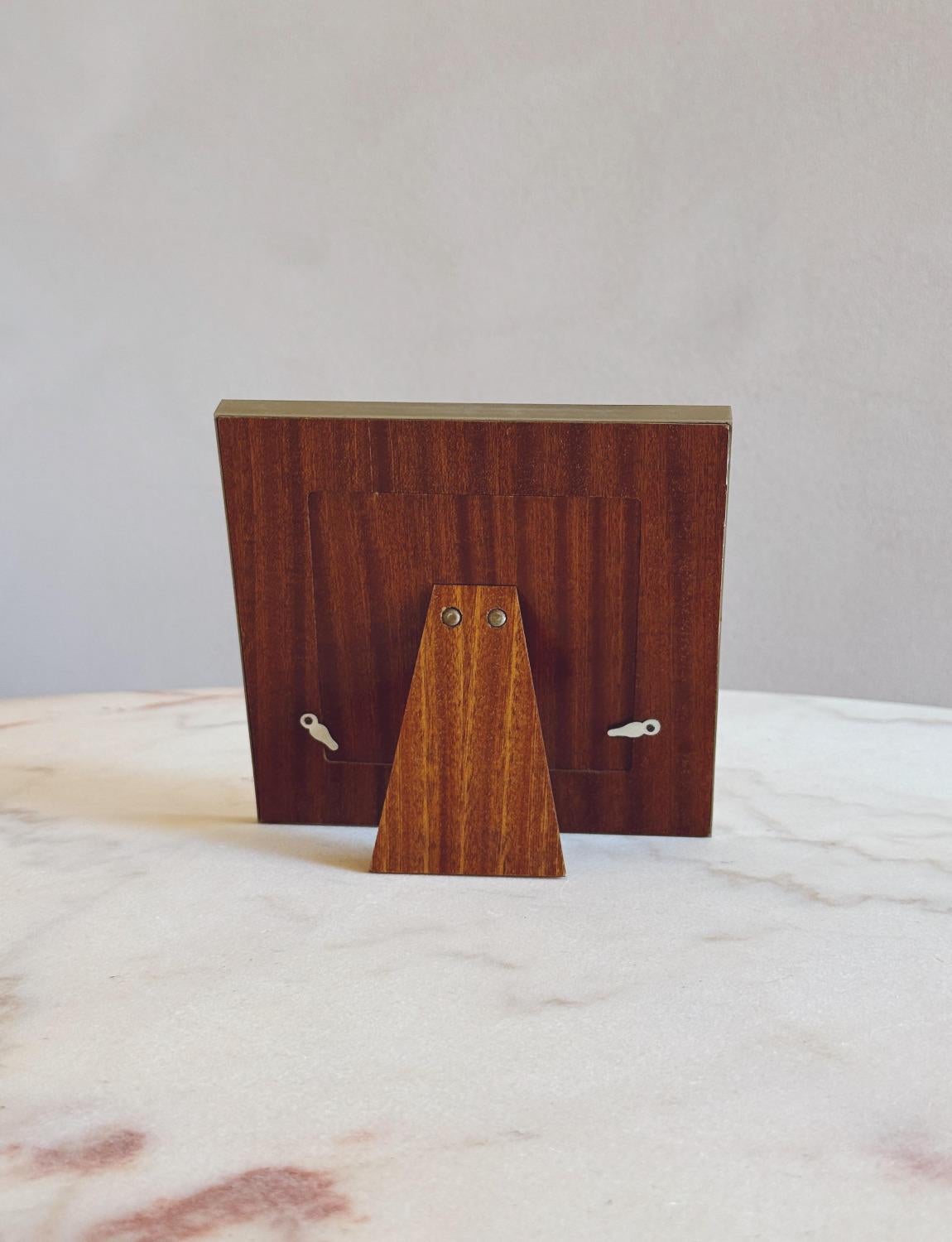 Cadre photo italien carré chromé des années 1960 Bon état - En vente à Florence, Tuscany