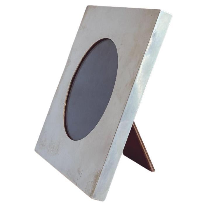 Cadre photo italien carré chromé des années 1960 en vente