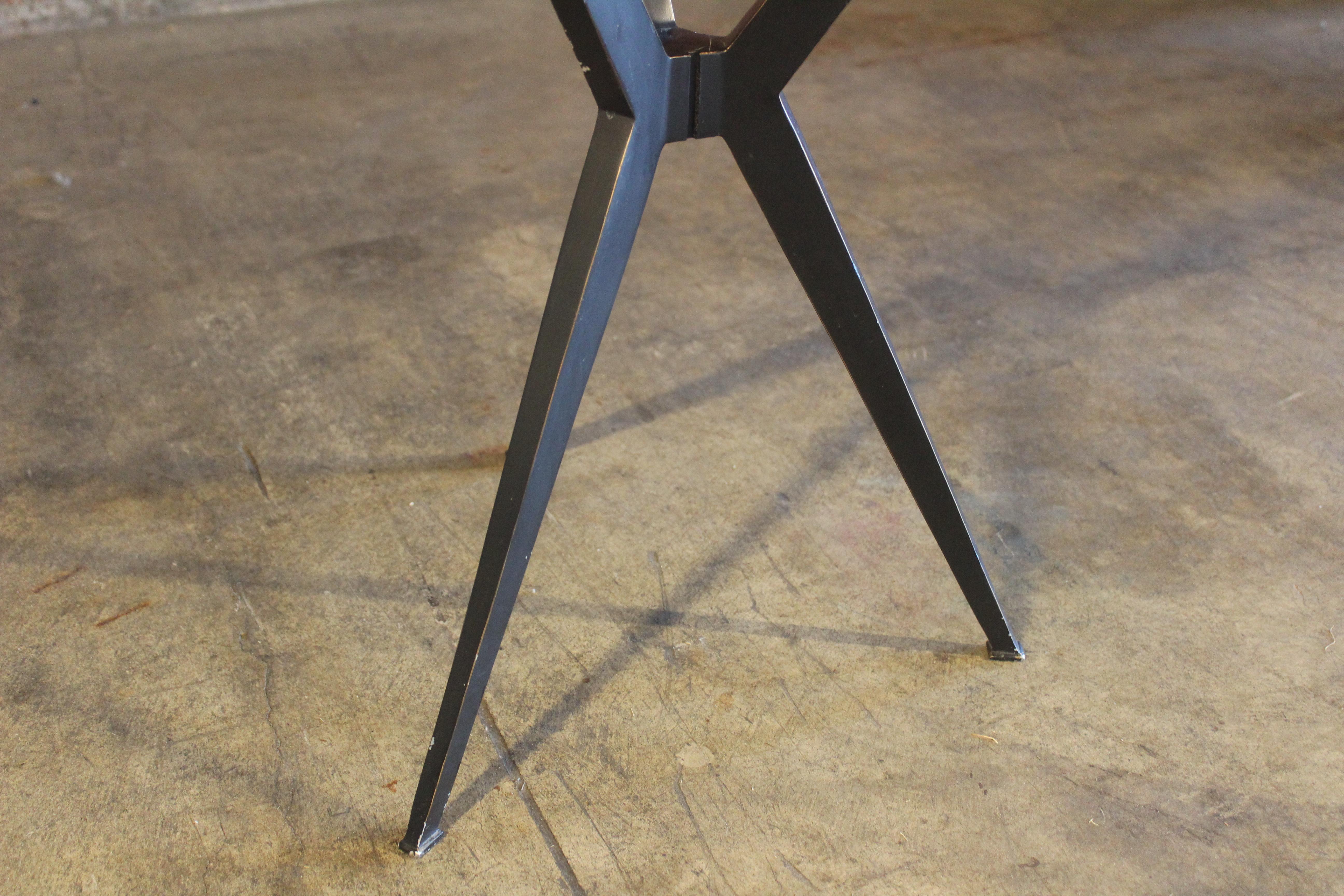 1960s Italian Steel and Glass Side Table 8