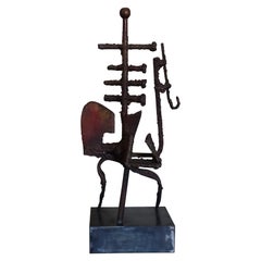 1960's Italian Steel Sculpture Brutalist Style