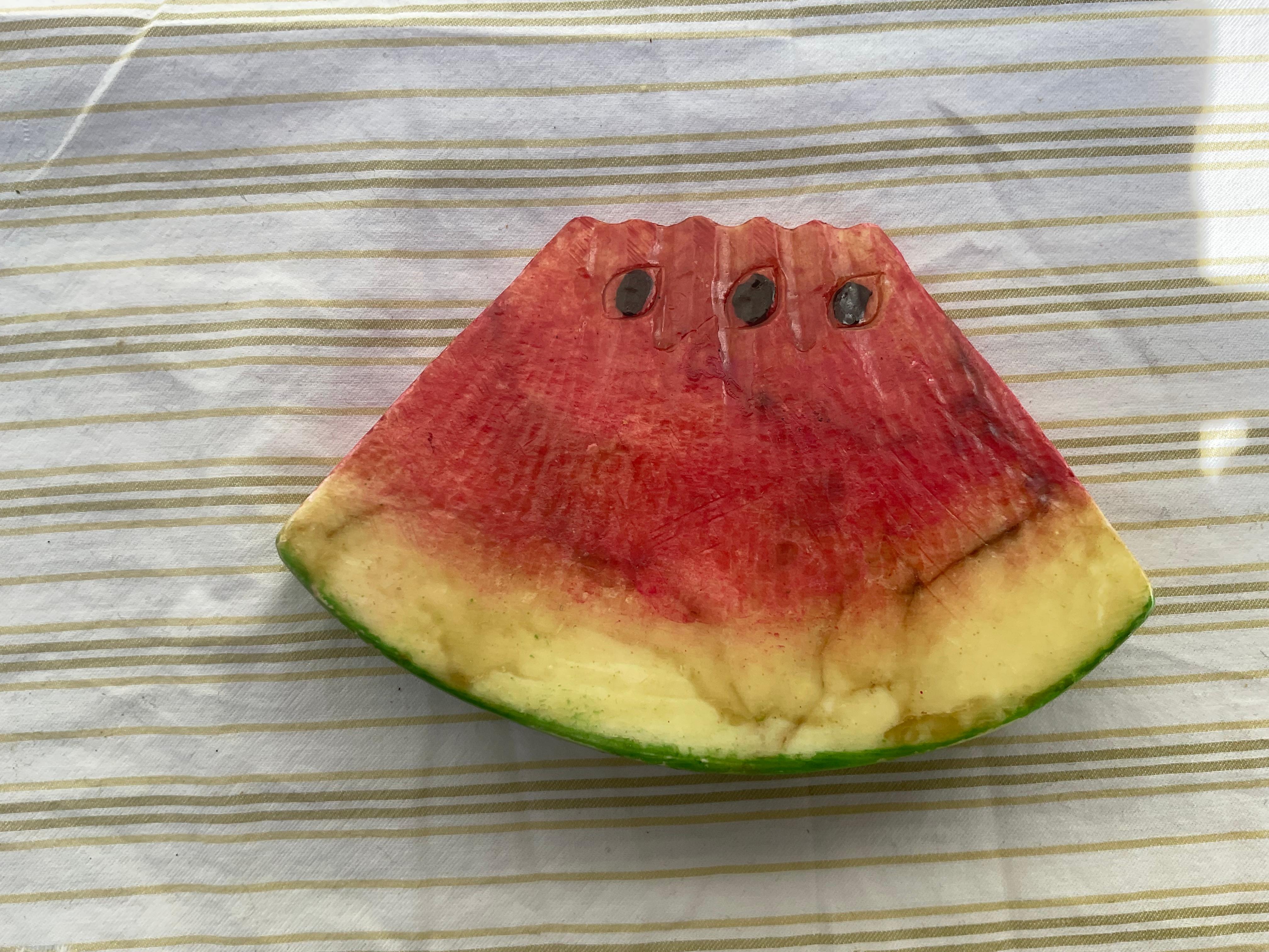 1960s Italian Stone Fruit, Watermelon Slices, 3 4