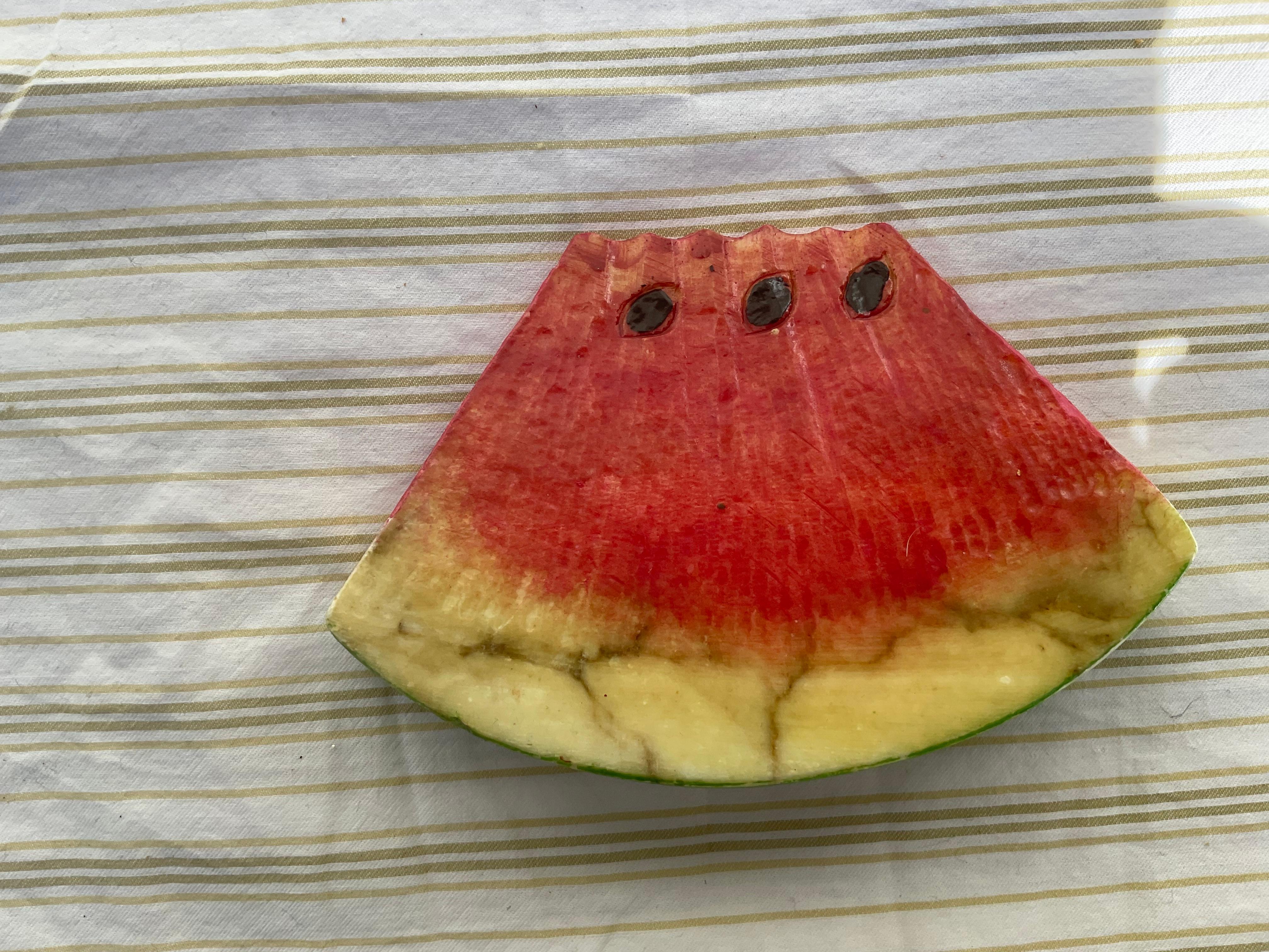 1960s Italian Stone Fruit, Watermelon Slices, 3 1