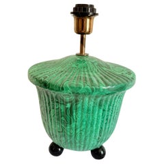 Lampada da tavolo italiana degli anni '60 in ceramica smaltata bianca di Tommaso Barbi
