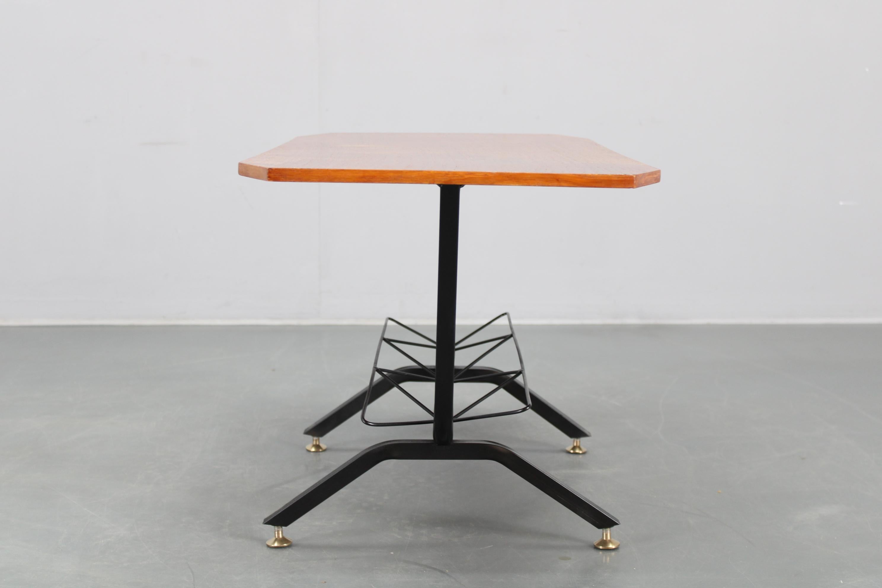 Mid-20th Century 1960s Italian Teak Coffee or Side Table For Sale