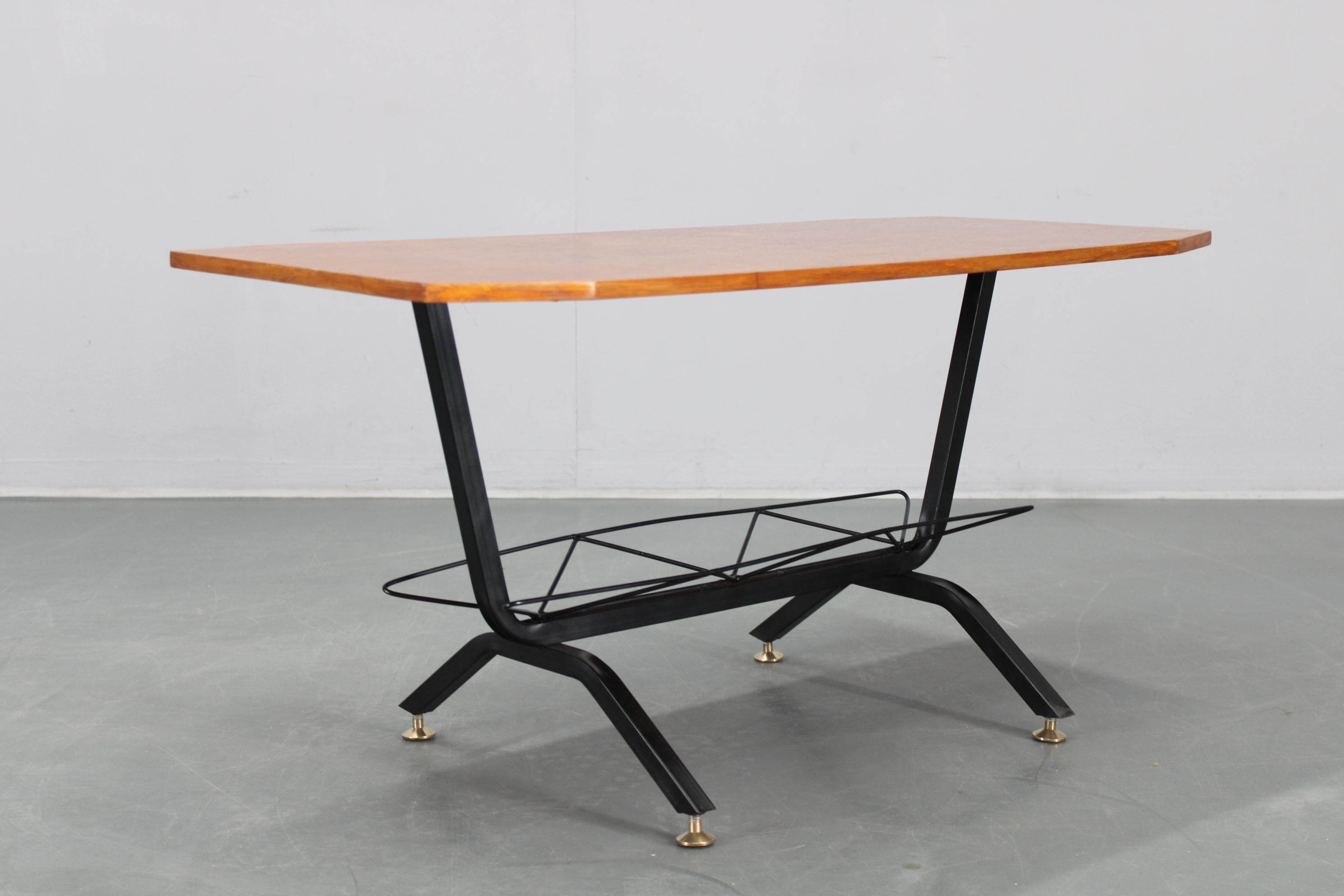 1960s Italian Teak Coffee or Side Table For Sale 2