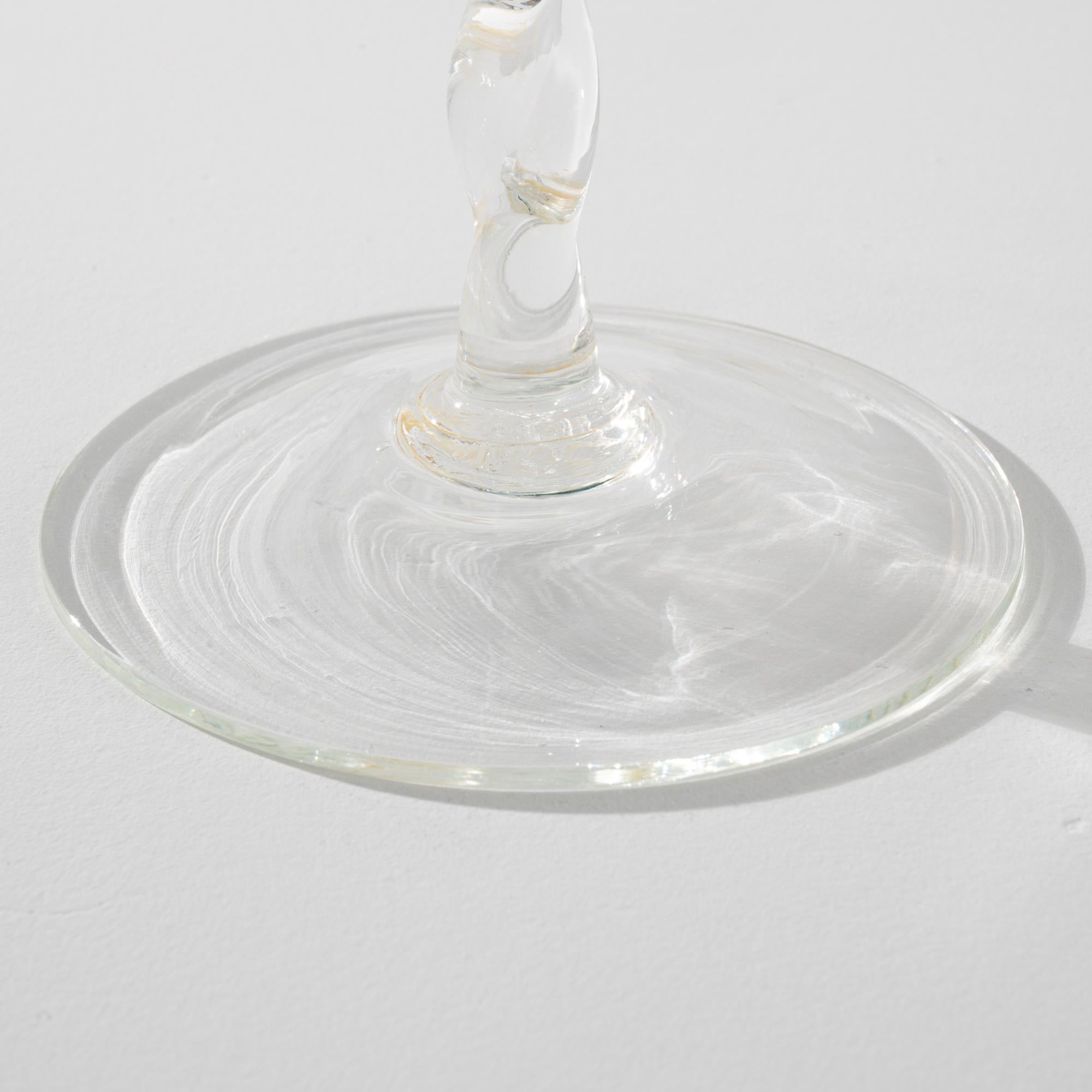 1960s Italian Teal Glass Goblet For Sale 4