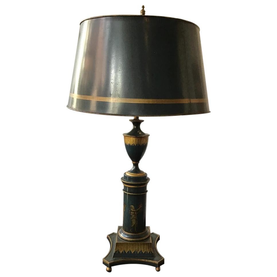 1960s Italian Tole Classical Lamp For Sale