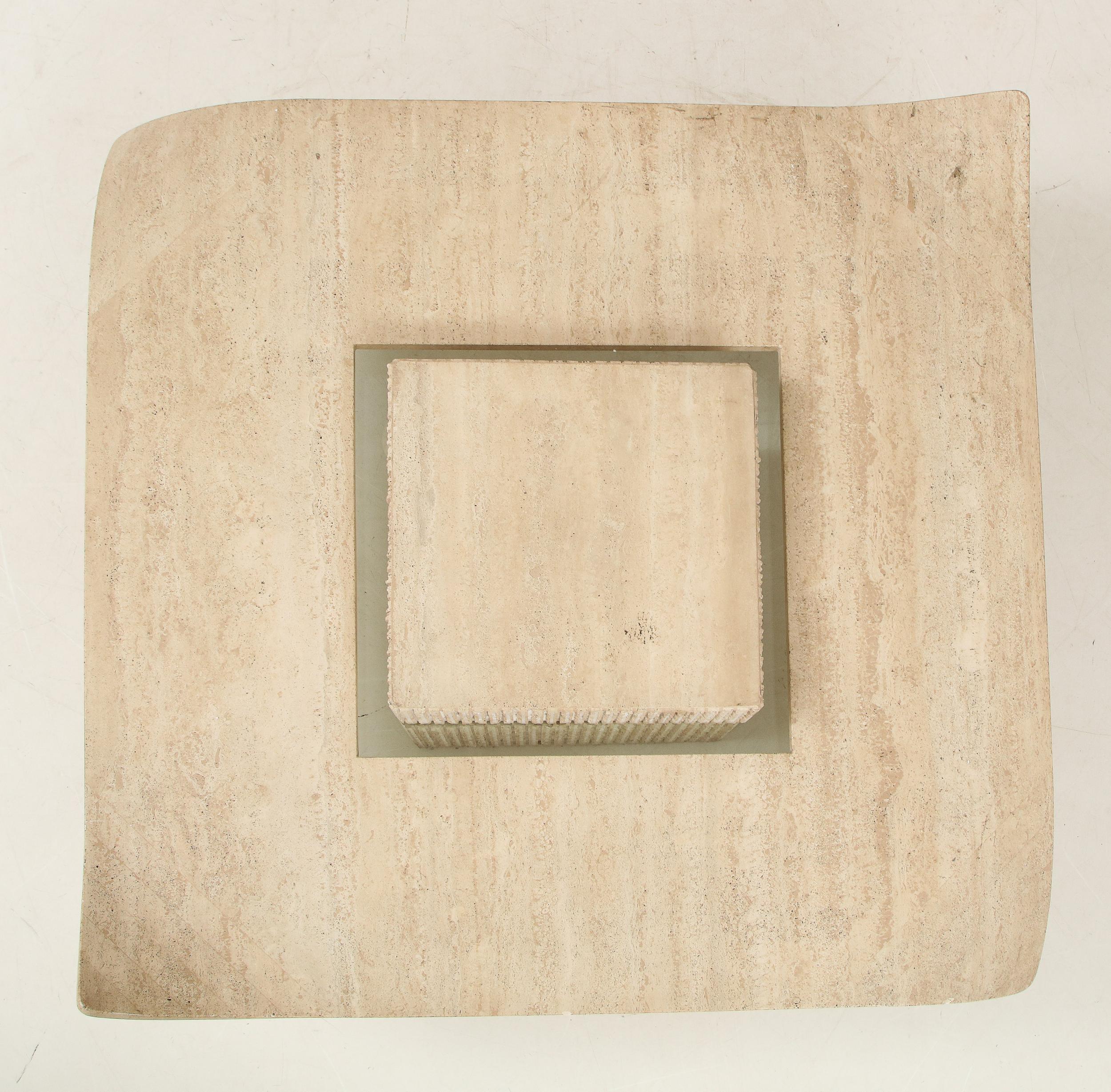 1960's Italian Travertine Cocktail Table 6