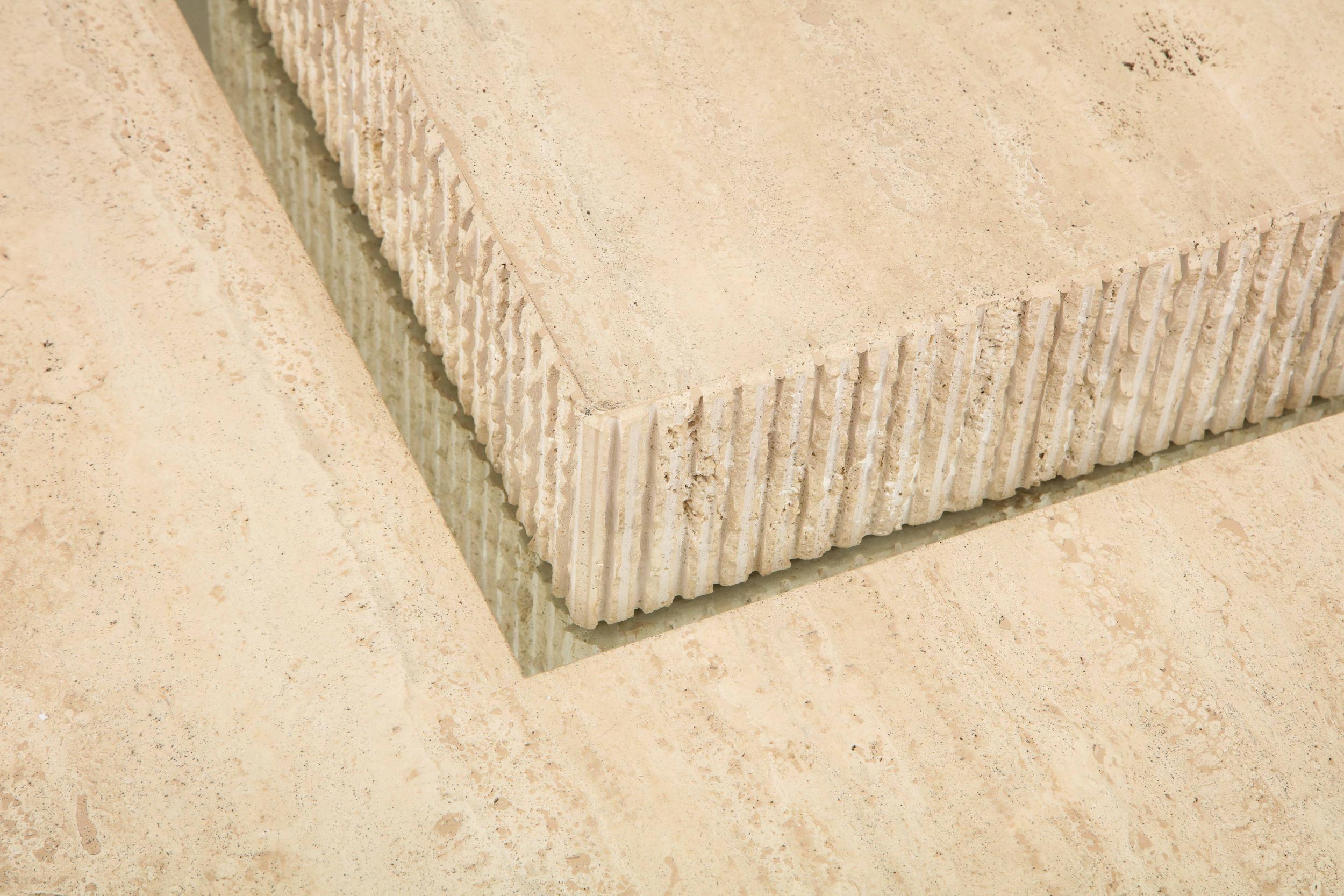 1960's Italian Travertine Cocktail Table 8