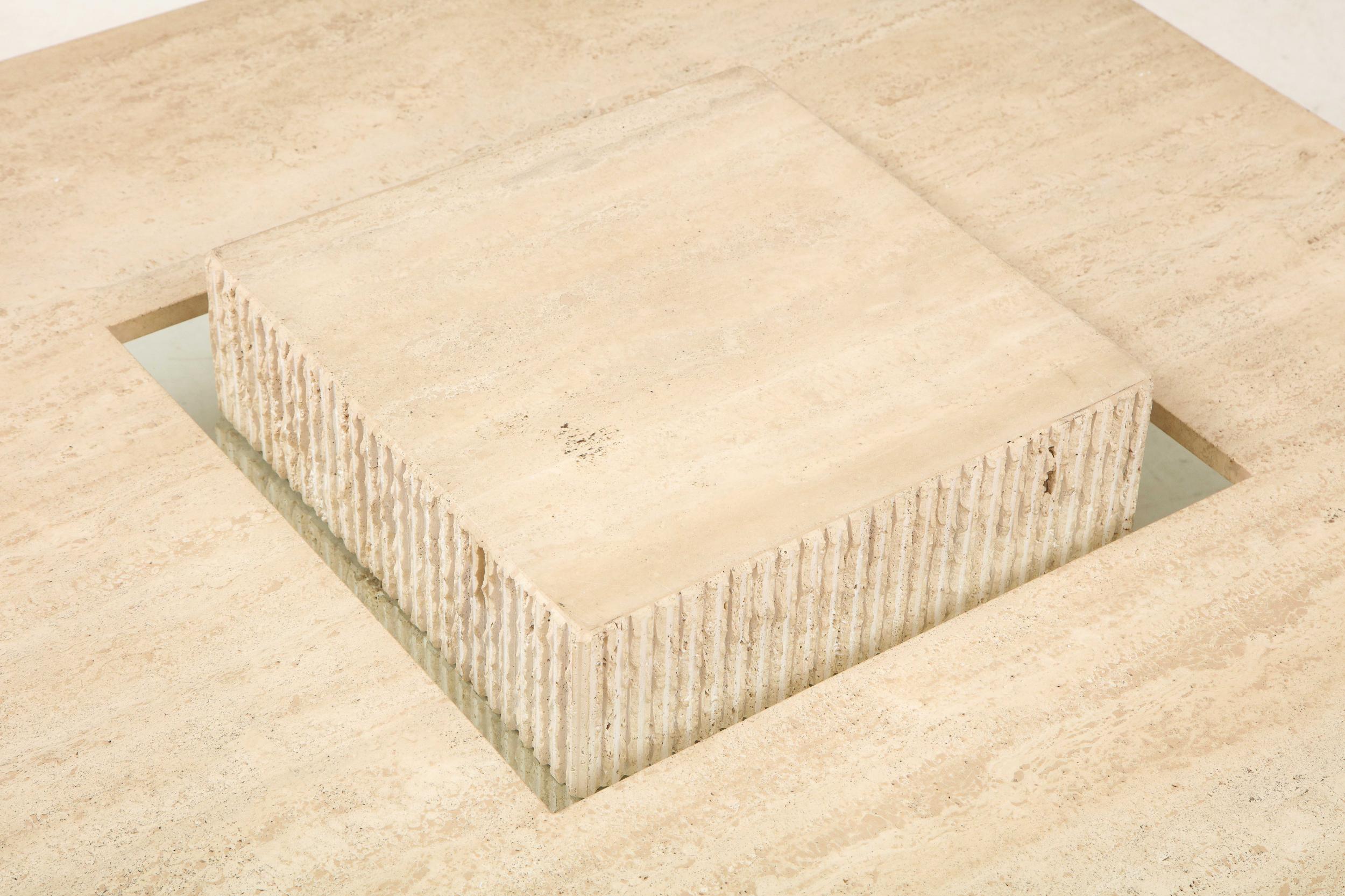 1960's Italian Travertine Cocktail Table 3