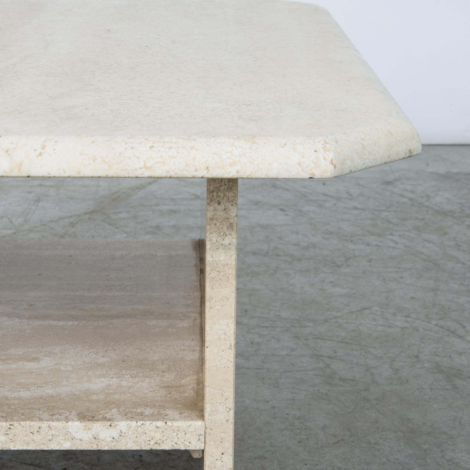 1960s Italian Travertine Coffee Table In Good Condition In High Point, NC