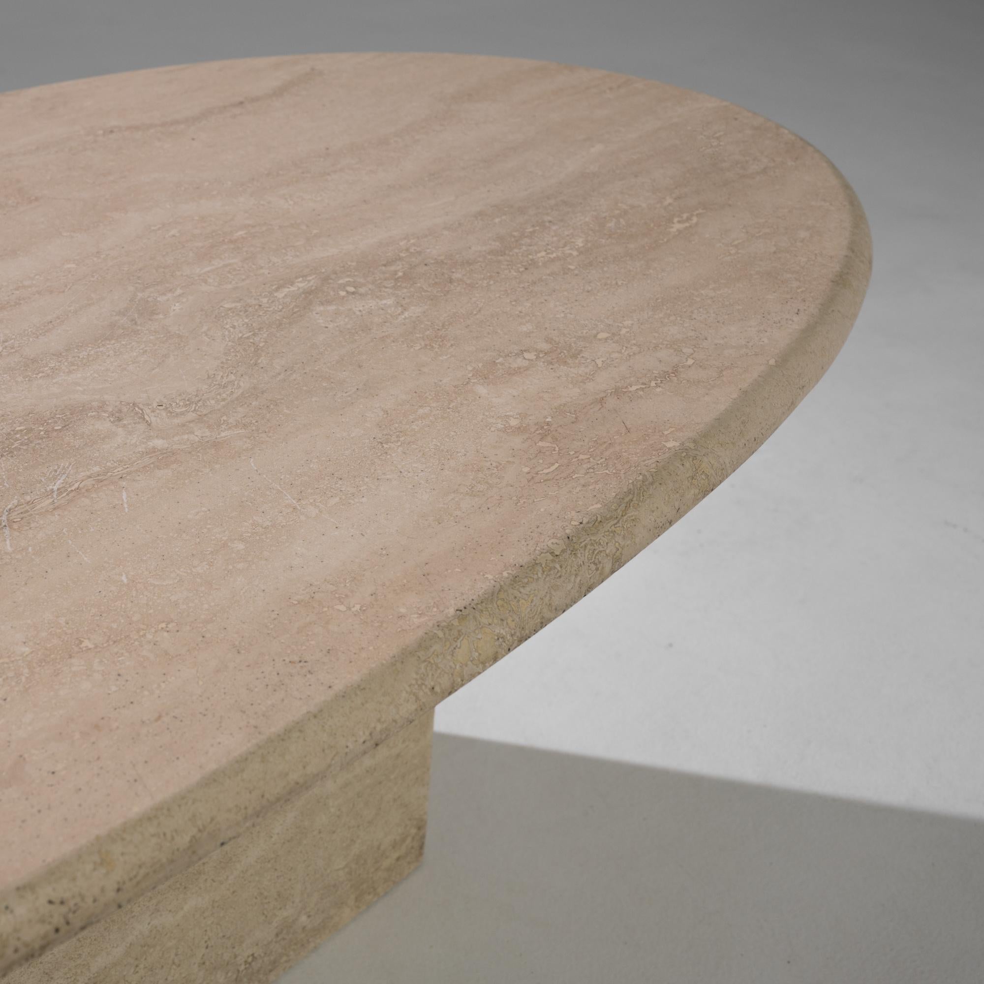 1960s Italian Travertine Coffee Table In Good Condition In High Point, NC