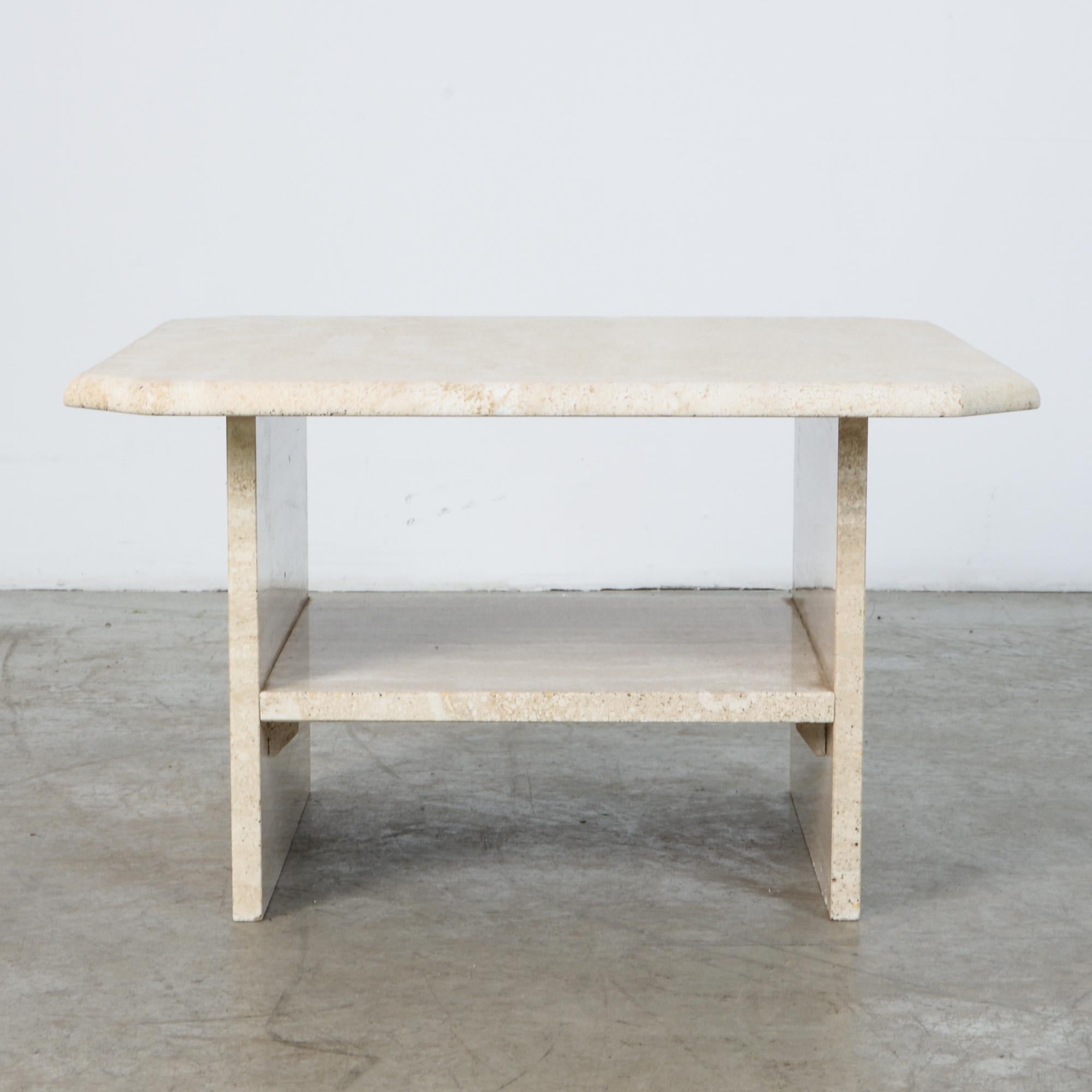 1960s Italian Travertine Coffee Table 1