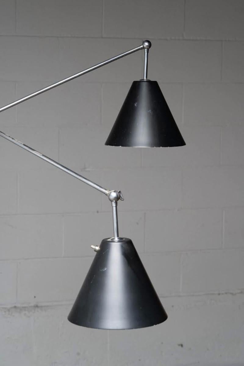 Acier Lampadaire de la Triennale italienne des années 1960 par Arredoluce Monza en vente