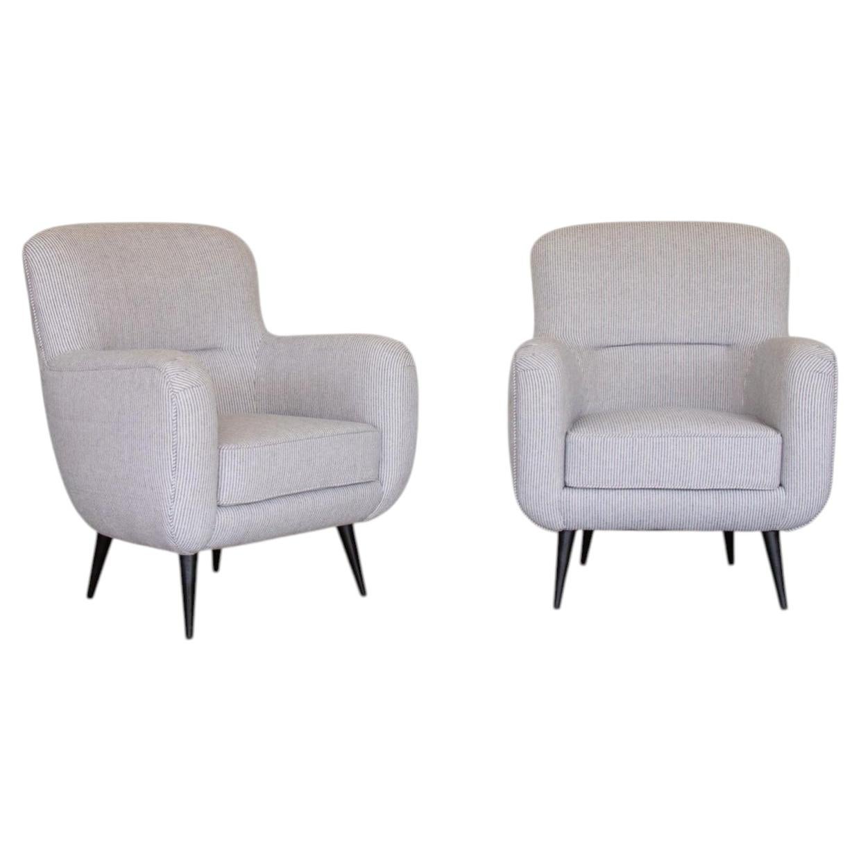 Sillón tapizado italiano de los años 60