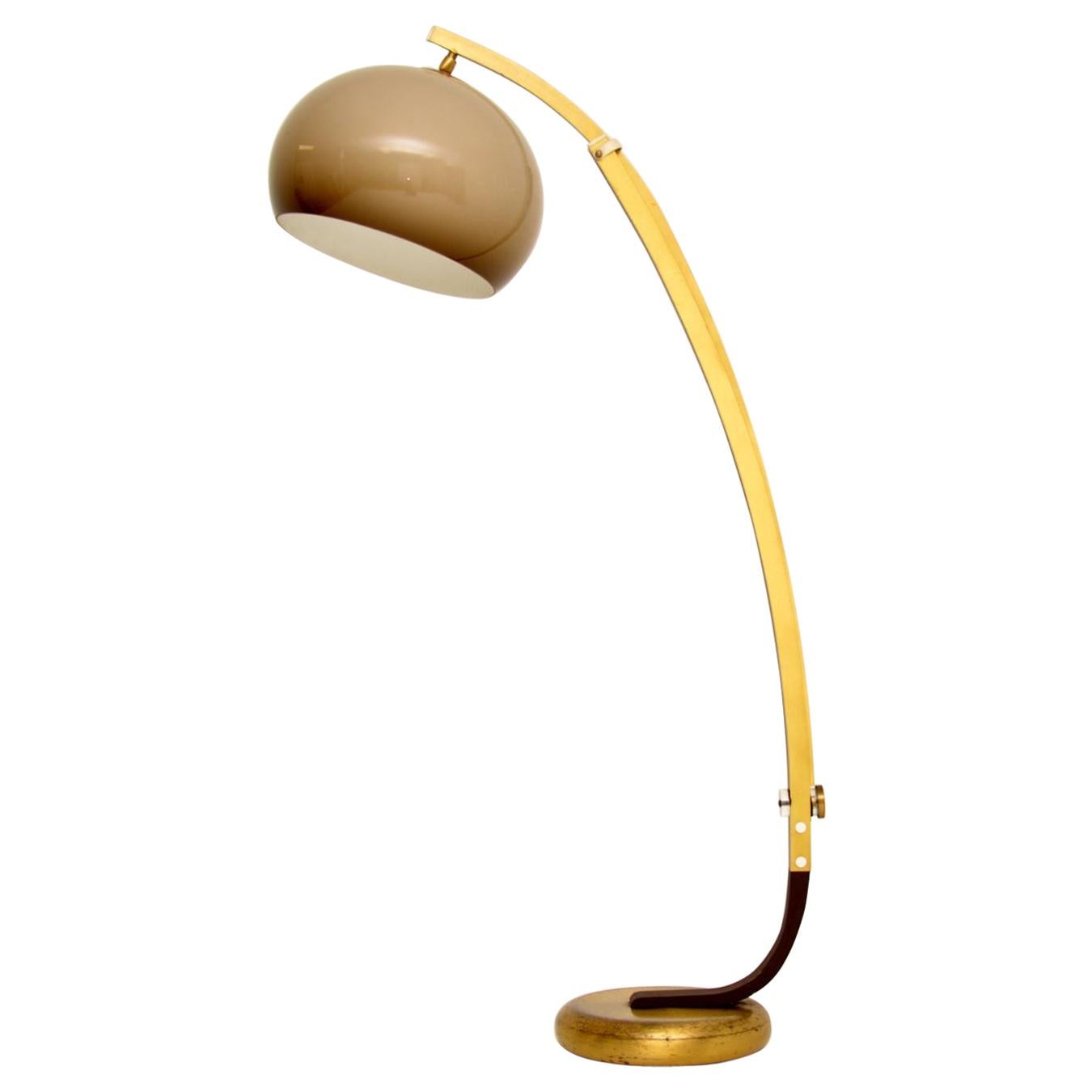 1960s Italian Vintage Extending Arc Floor Lamp