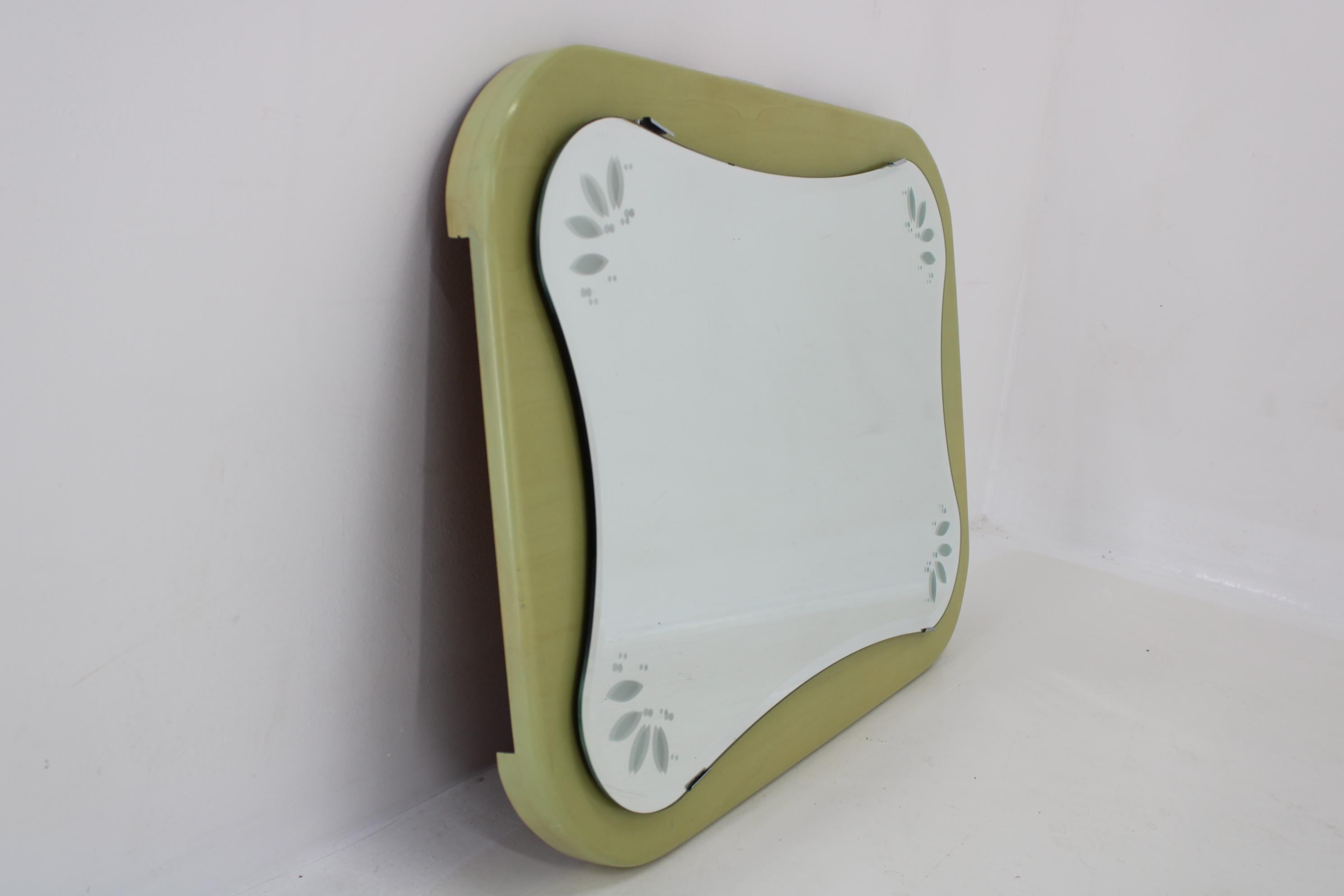 Czech 1960s Italian Wall Mirror  For Sale