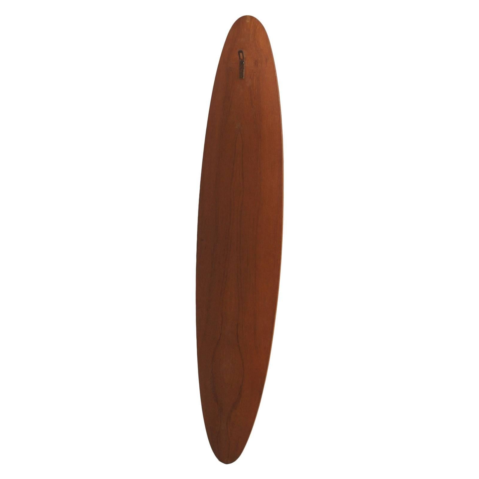 20th Century 1960s Italian Wall Mirror, Bentwood Teack, Franco Campo & Carlo Graffi for Home For Sale