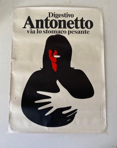 Affiche publicitaire originale d'Antonetto Liquor, par Armando Testa, première