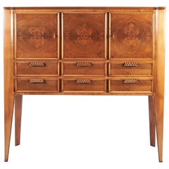 Vintage 1960s Italian Walnut Cabinet by Paolo Buffa