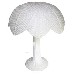 1960s Italian White Porcelain Palm Tree Lamp