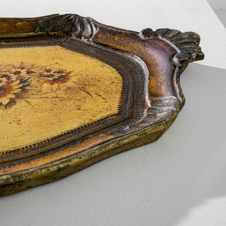 1960s Italian Wooden Tray For Sale at 1stDibs